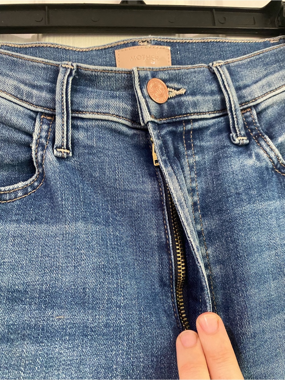 Mother The Hustler Ankle Fray Jeans In Healing Jar Wash High Rise Size 26 - Picture 7 of 15